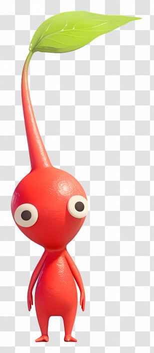 Red Pikmin - Red Plant Creature Illustration Transparent PNG
