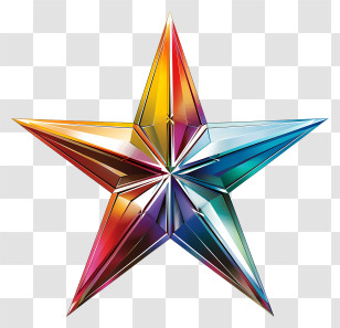 Star Shape - Bright Colorful Five-Point Star Icon Transparent PNG