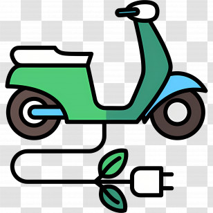 Electric Car - Eco-friendly Electric Scooter Transparent PNG