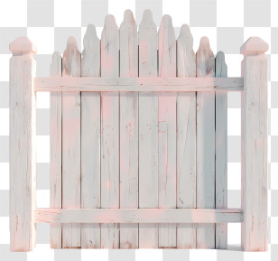 Wooden Garden Gate - White Wooden Picket Fence Transparent PNG