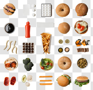 Fast Food - Fast Food And Burger Ingredients Collection Transparent PNG