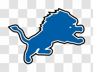 Detroit Lions Logo - Blue Lion Symbolic Logo Transparent PNG