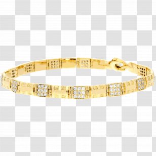 Bracelet Solitaire Diamond Bangle Prong Setting - Gold Transparent PNG