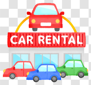 Car Rental - Colorful Car Rental Service Transparent PNG