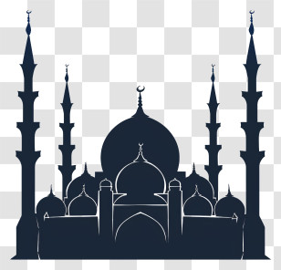 Mosque Silhouette - Islamic Mosque Silhouette Design Transparent PNG