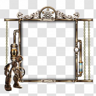 Picture Frame - Brass - Metal Transparent PNG