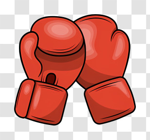 Boxing Gloves Cartoon - Red Boxing Gloves Sports Equipment Transparent PNG