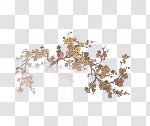 China Budaya Tionghoa Flute Filial Piety - Cherry Blossom - Ink Plum Transparent PNG