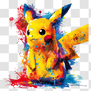 Pokemon - Splash Art Pikachu Illustration Transparent PNG
