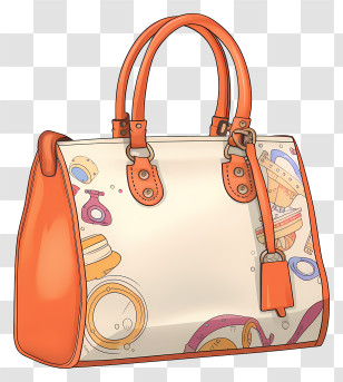 Bag - Fashionable Handbag With Design Transparent PNG