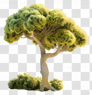Animated Tree - Vibrant Green Tree With Foliage Transparent PNG
