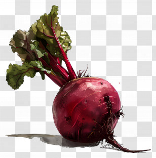 Beetroot - Beetroot With Leaves Transparent PNG