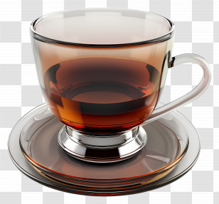 Black Tea - Transparent Glass Cup With Tea Transparent PNG