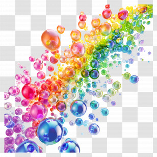 Rainbow Bubbles - Colorful Rainbow Bubbles Illustration Transparent PNG