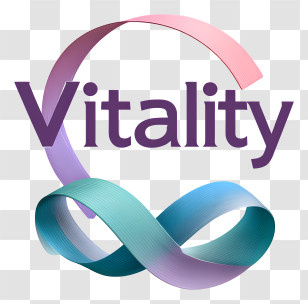 Vitality Logo - Vitality Purple Gradient Ribbon Logo Transparent PNG