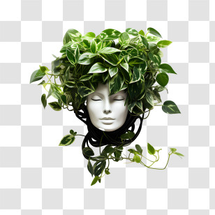 Houseplant Appreciation Day - Face With Plant Hair Transparent PNG