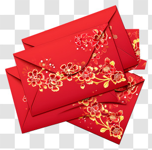 Chinese New Year - Decorative Red Envelopes Transparent PNG