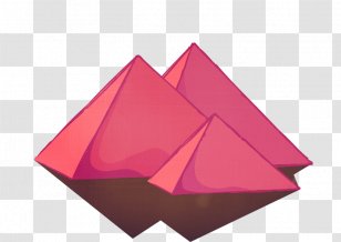 Egyptian Pyramids Cartoon - Pink - Pyramid Transparent PNG