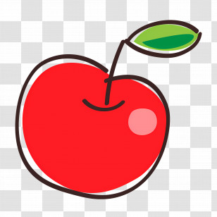Apple - Red Glossy Apple Illustration Transparent PNG