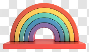 Rainbow - Colorful Rainbow Toy Arch Transparent PNG