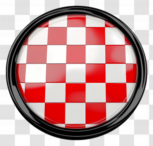 Checkers Day - Red And White Checkerboard Pattern Transparent PNG