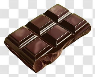 Dark Chocolate Bar - Rich Dark Chocolate Bar Illustration Transparent PNG