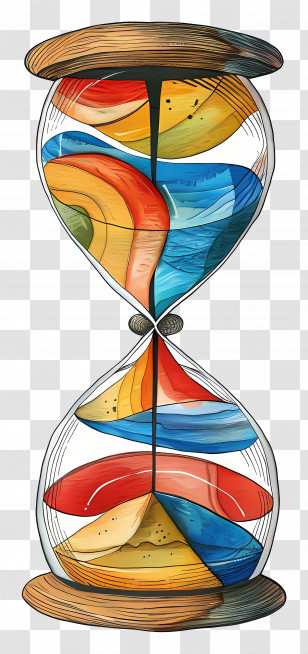 Colorful Hourglass - Colorful Hourglass Illustration Transparent PNG