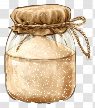 Jar With Sugar - Glass Jar Filled With Grains Illustration Transparent PNG