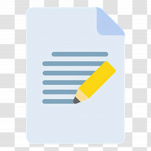 Letter Writing - Paper And Pencil Cartoon Illustration Transparent PNG