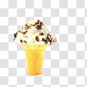 Ice Cream Cone Background - Chocolate - Dame Blanche Transparent PNG