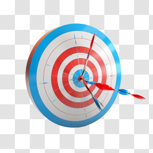 Target - Bullseye With Arrows Hitting Center Transparent PNG