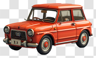 Tea Cup - Vintage Red Car Transparent PNG