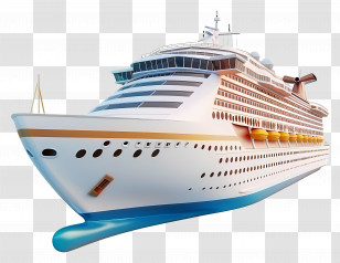 Cruise Ship Side View - Luxury Modern Cruise Ship Transparent PNG