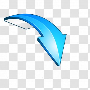 Arrow Euclidean Vector Blue - Symbol - Three-dimensional Dynamic Down Transparent PNG