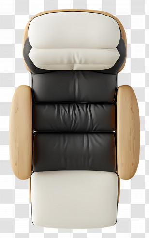 Top View Furniture - Modern Black And White Recliner Chair Transparent PNG