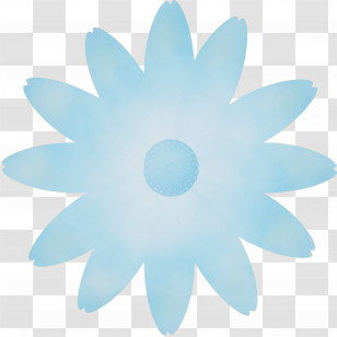Blue White Aqua Turquoise Petal Transparent PNG