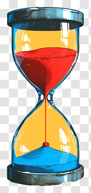 Hourglass - Colorful Hourglass With Sand Timer Transparent PNG