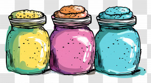 Jars Of Paint - Colorful Jars Of Paint Transparent PNG