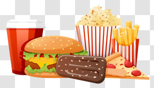 Hamburger - Fast Food Collection Of Burgers, Fries, And More Transparent PNG