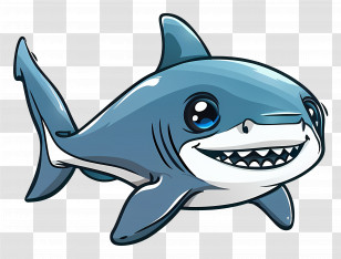 Baby Shark - Cute Cartoon Shark Illustration Transparent PNG