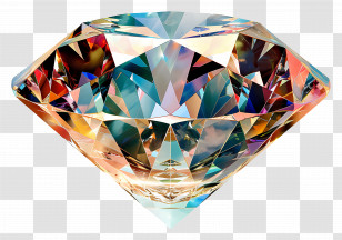 Diamond - Vibrant Multicolored Diamond Gemstone Transparent PNG