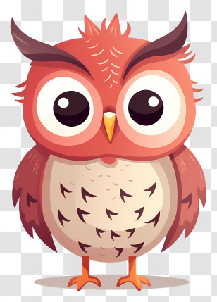Owl - Cute Cartoon Owl Illustration Transparent PNG