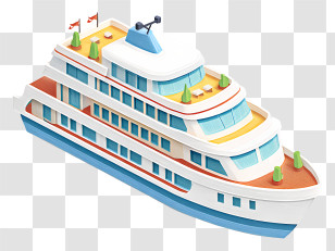 River Cruise Ship - Luxury Cruise Ship Transparent PNG