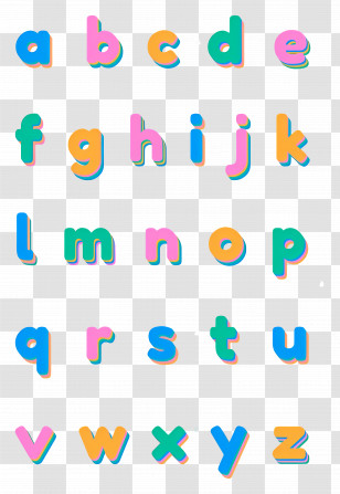 Alphabet Letter - Colorful Alphabet Letters For Learning Transparent PNG