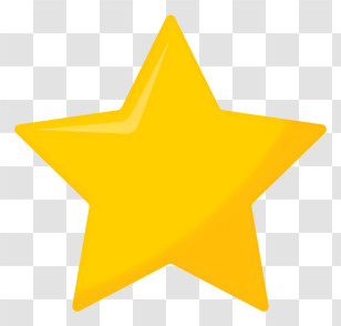 Yellow Star - Yellow Star Illustration With Simple Design Transparent PNG