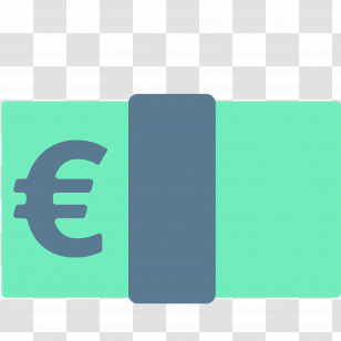 Euro Banknote Emoji - Euro Currency Illustration Transparent PNG