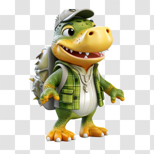 Alligator - Adventurous Alligator Character Transparent PNG