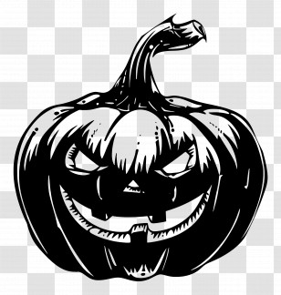 Carving Pumpkins - Spooky Halloween Pumpkin Transparent PNG