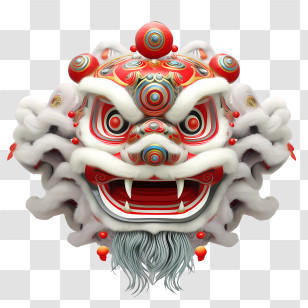 Chinese Lion Dance Head - Chinese Lion Head For Festivities Transparent PNG