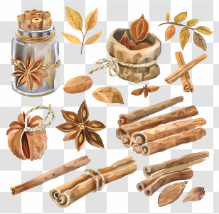 Cinnamon - Cinnamon Sticks And Assorted Spices Transparent PNG